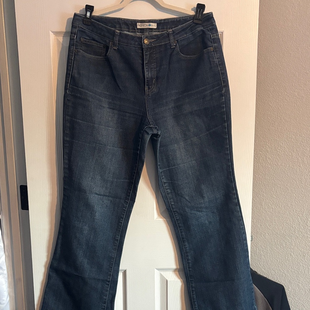 Fashion Bug Dark Blue Wide Leg Jeans Vintage